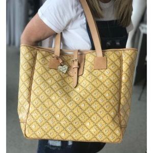 Dooney & Bourke yellow signature large tote